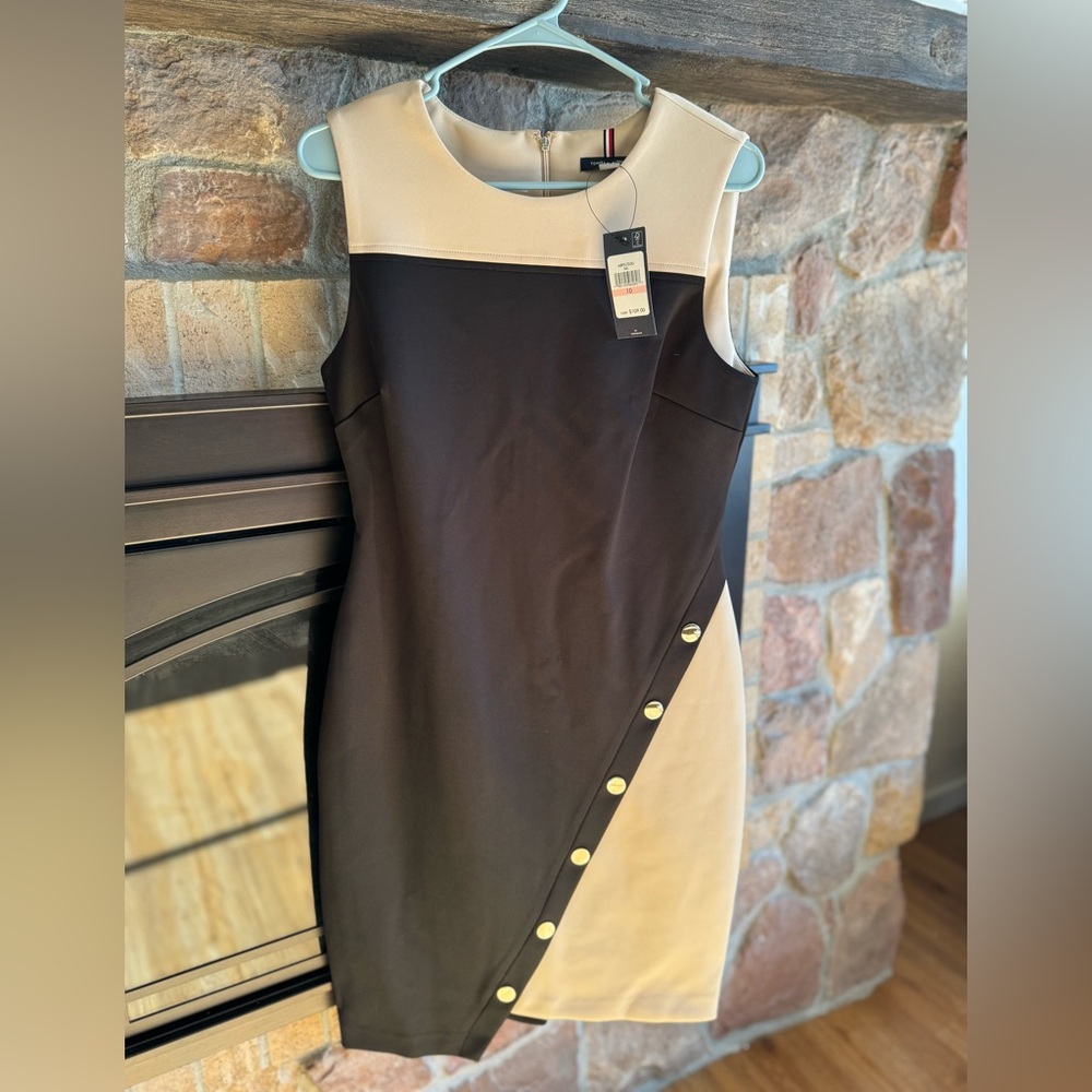 NWT: Tommy Hilfiger Black and beige Dress